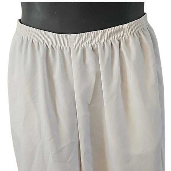 Laura Scott Women's White Pull-On Elastic Waist Pants with Pockets - Size 16 - Picture 4 of 6